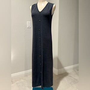 SHEIN Black Button-Down Maxi Dress